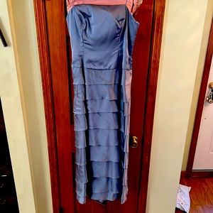 Blue/ periwinkle sleeveless gown. Worn once. Straight from dry cleaner